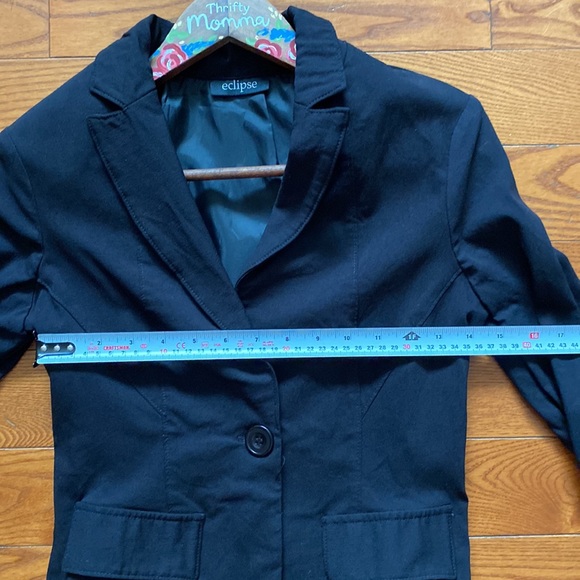 Eclipse black stretchy blazer size small ladies. - Picture 9 of 11